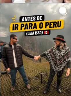 Registro de viagem ao Peru publicado no perfil de viagens